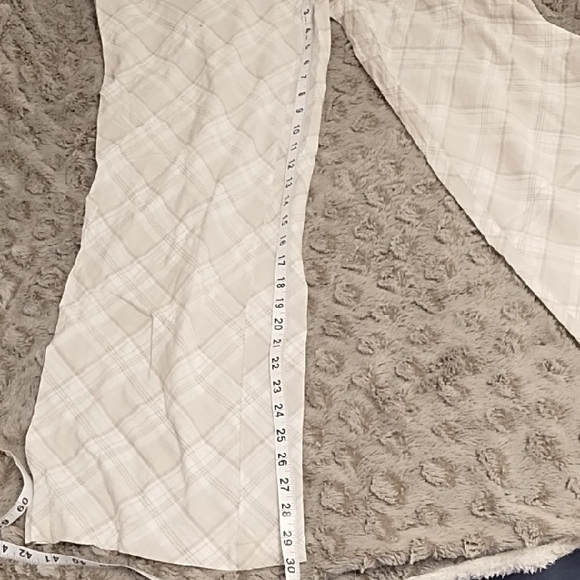 New York & Company Light Plaid Wide Leg Pants 100% Cotton - Picture 8 of 9